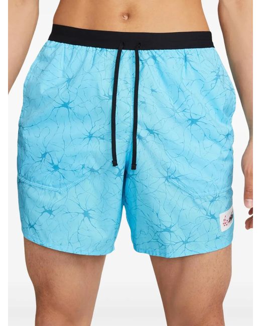 Nike Blue Stride D.Y.E Chill/Light Crimson" Running Shorts for men