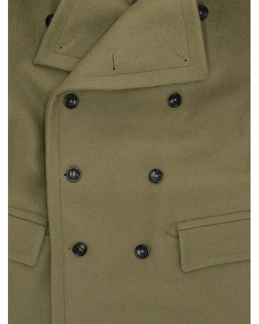 Fortela Green Winston Double-Breasted Coat for men