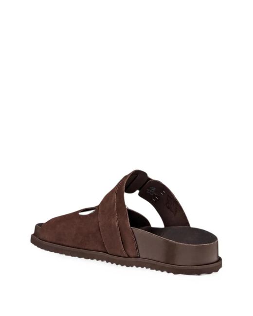 Geox Brown Parnaiba Buckle-Fastening Leather Sandals for men