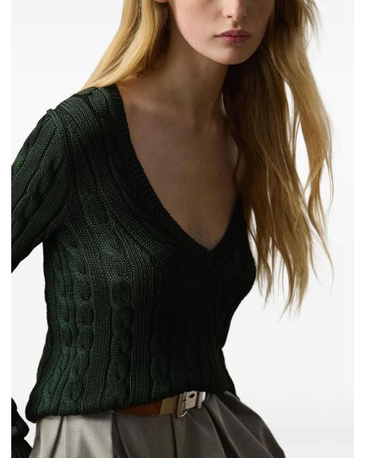Ralph Lauren ケーブルニット セーター Green