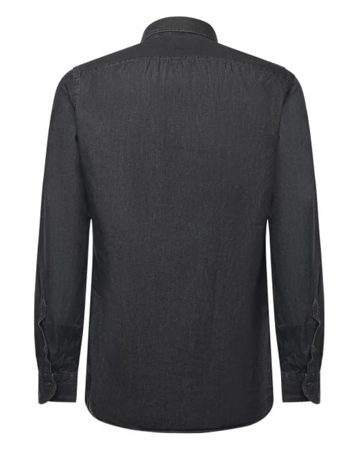 Borriello Black Denim Shirt for men