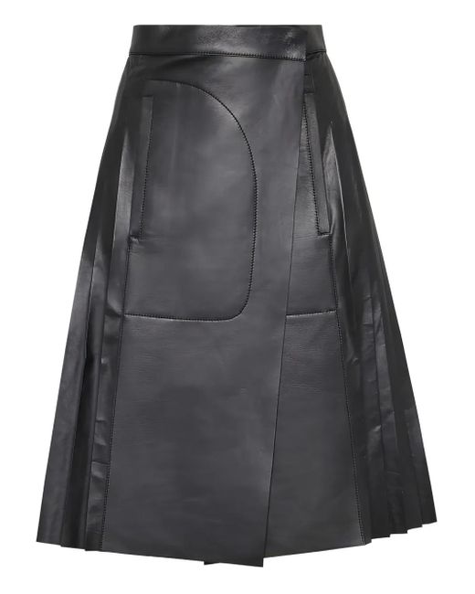 Gonna Midi Plissettata di Ferragamo in Black