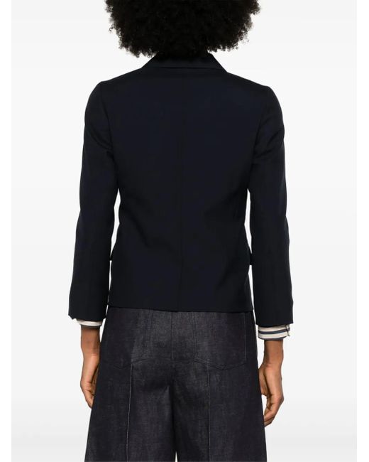 Marni Blue Elegant Mini Wool Jacket