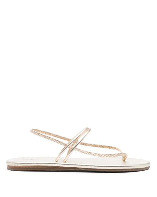 Ancient Greek Sandals White Lorida Sandals