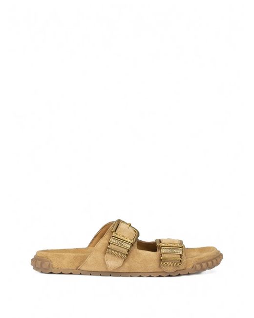 Ash Metallic Twister Flat Sandals
