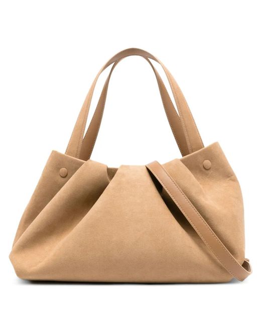 Sac Cabas En Daim À Design Plissé THEMOIRÈ en coloris Natural
