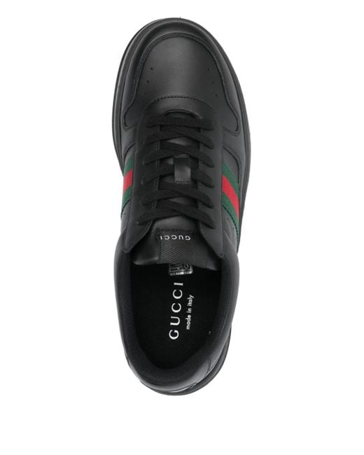 メンズ Gucci ウェブストライプ スニーカー Black