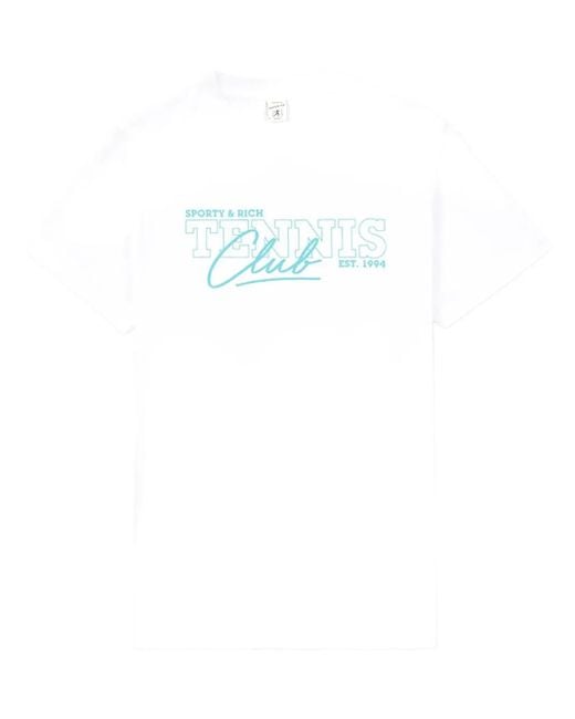 Sporty & Rich Blue 80S Tennis Club T-Shirt