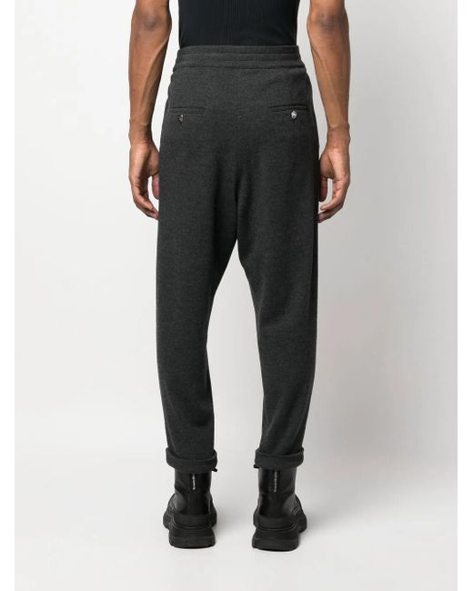 Balmain Black Low-crotch Drawstring-waist Trousers for men