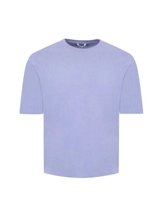 Auralee Blue Brushed-Jersey T-Shirt for men