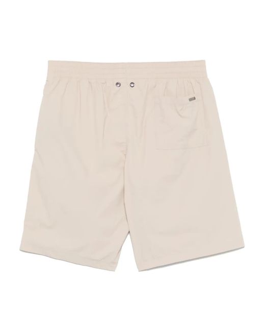 Herno Natural Drawstring Swim Shorts for men