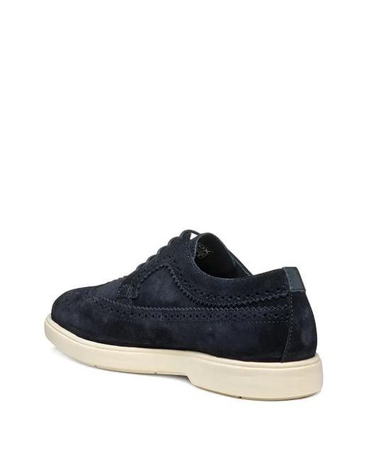 メンズ Geox レザー ダービーシューズ Blue