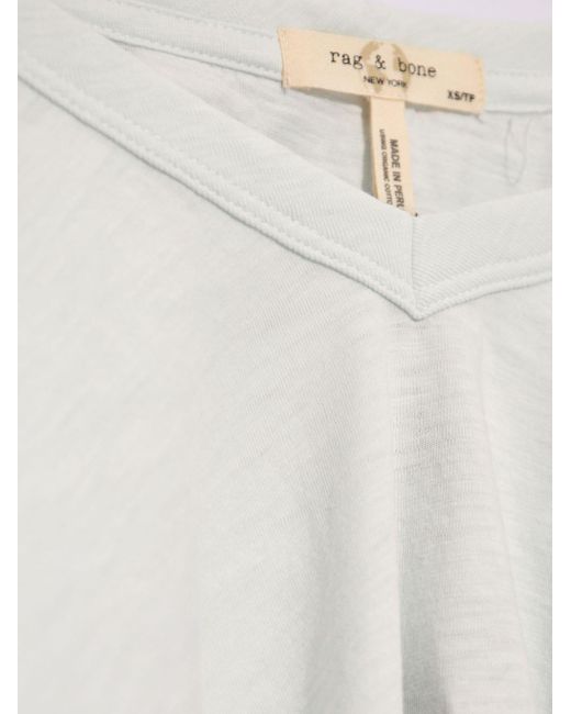 T-shirt The Slub à col v Rag & Bone en coloris White