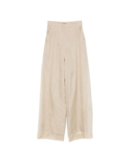 Max Mara White Mxeolivi Wide-Leg Trousers