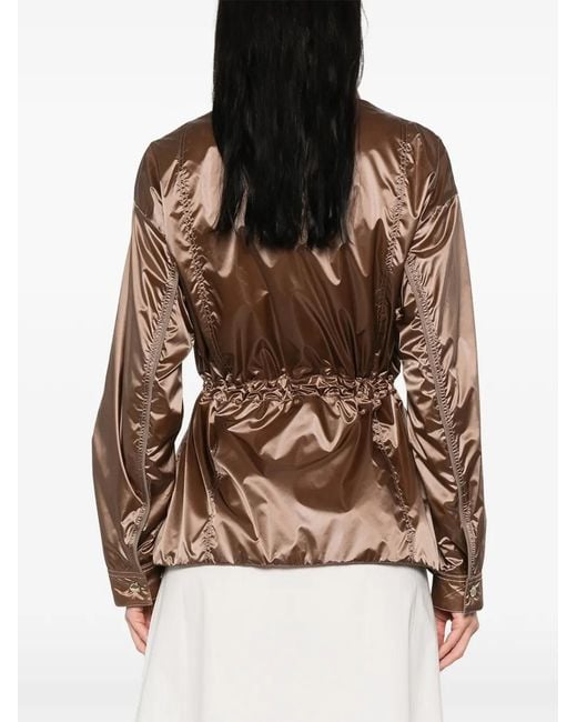 Moorer Brown Eolia Zip-Fastening Jacket