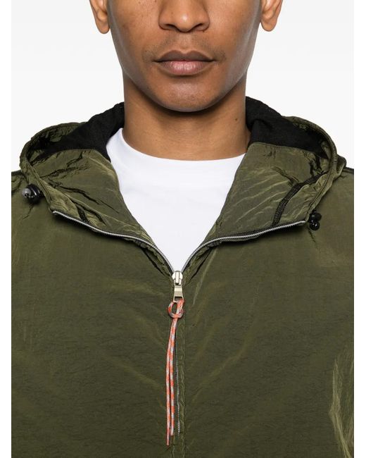 Aries Green Windcheater Hooded Jacket for men