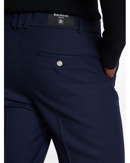 Balmain Pantalon Met Toelopende Pijpen in het Blue voor heren