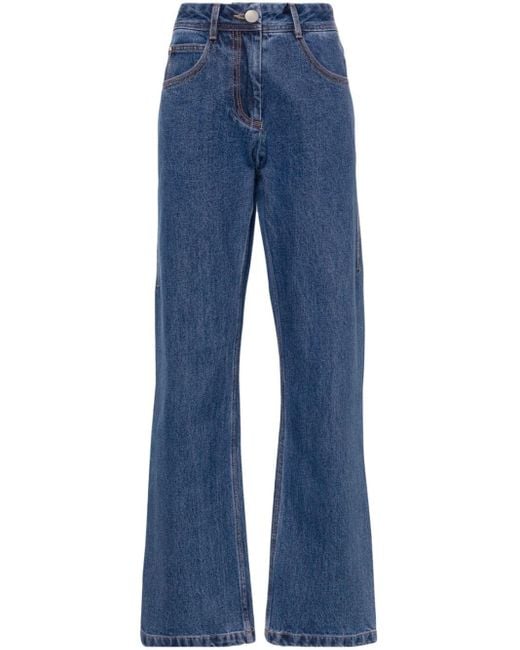 Low Classic Blue Halbhohe Straight-Leg-Jeans