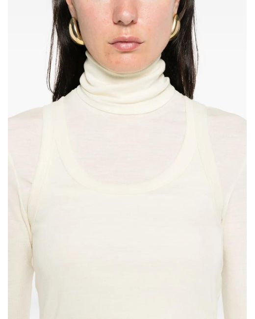 Rohe White Roll-Neck Sweater