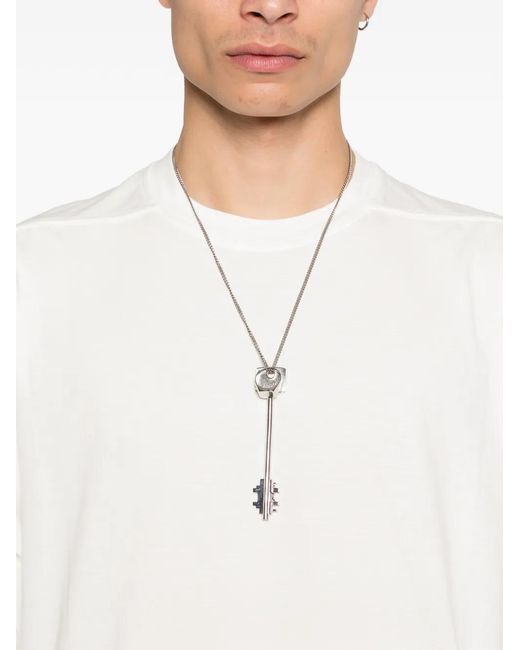 Rick Owens White Short Sleeve Crew Neck T-Shirt for men