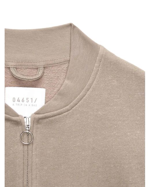 04651 Handelsgesellschaft MBH & Co. KG Gray Long-Sleeve Zip-Up Bomber Jacket for men