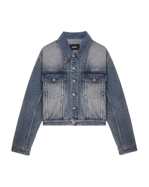 新品　We11done 　SKY LOOSE FIT DENIM JACKET we11done Women\u0027s Blue Button-Fastening Denim Jacket