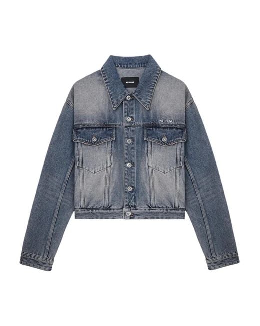 we11done Blue Button-Fastening Denim Jacket