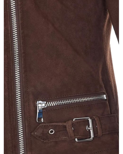 Bully Brown Suede Biker Jacket