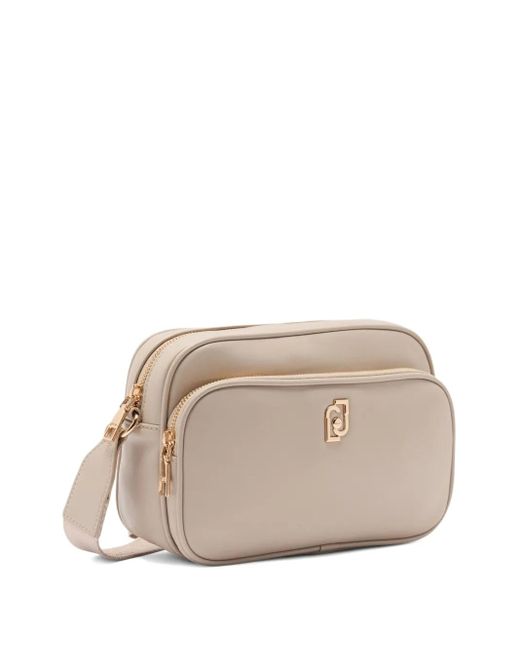 Liu Jo Natural Medium Logo-Plaque Zip-Fastening Cross Body Bag