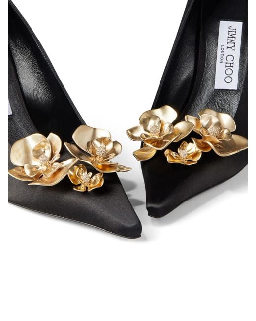 Jimmy Choo Blue Ixia Satin Heeled Pumps