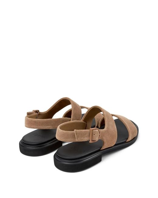 Camper Brown Edy Strap Sandals