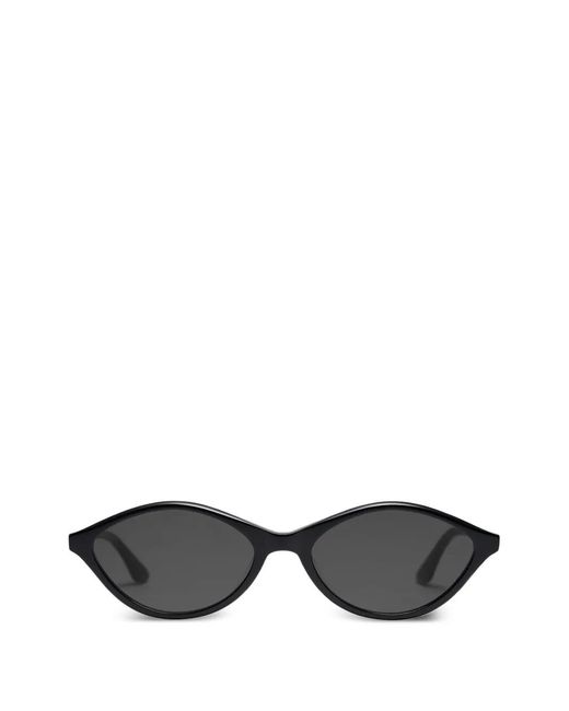 PETER AND MAY Black Tropiques Oval-Frame Sunglasses