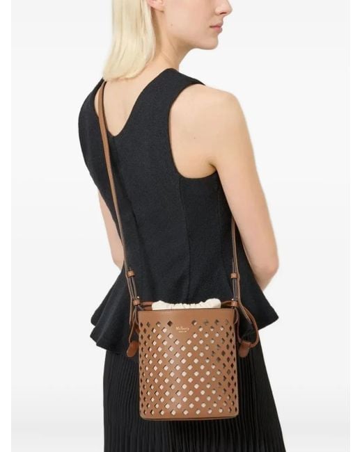 Mulberry Brown Perforated Bucket Bag