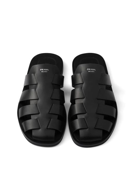 Mules di Prada in Black da Uomo