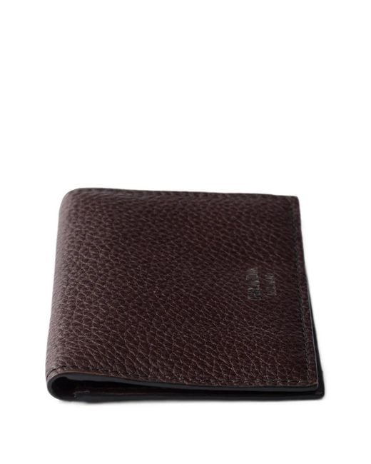 Prada Purple Leather Card Holder for men