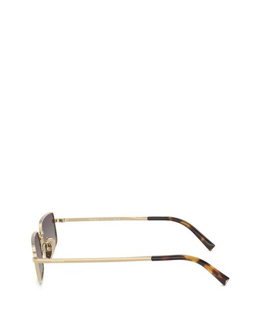 Prada White Rectangle-Frame Sunglasses