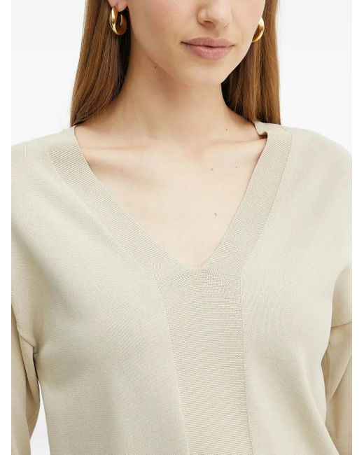 ARMANI EXCHANGE Geribbelde Trui Met V-Hals in het White