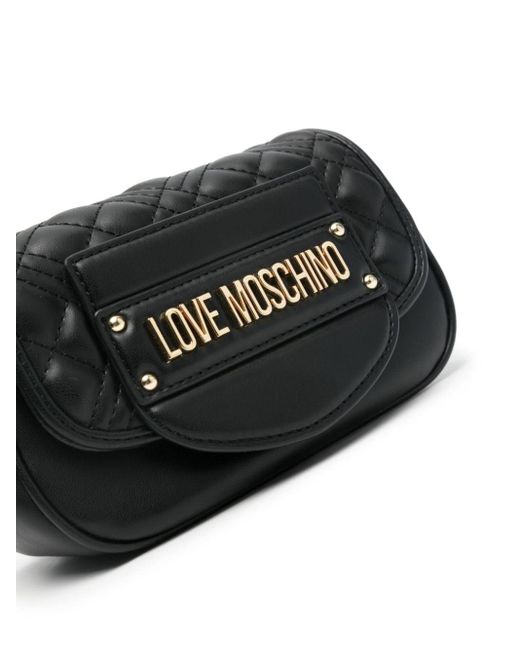 Love Moschino Black Logo-lettering Cross Body Bag