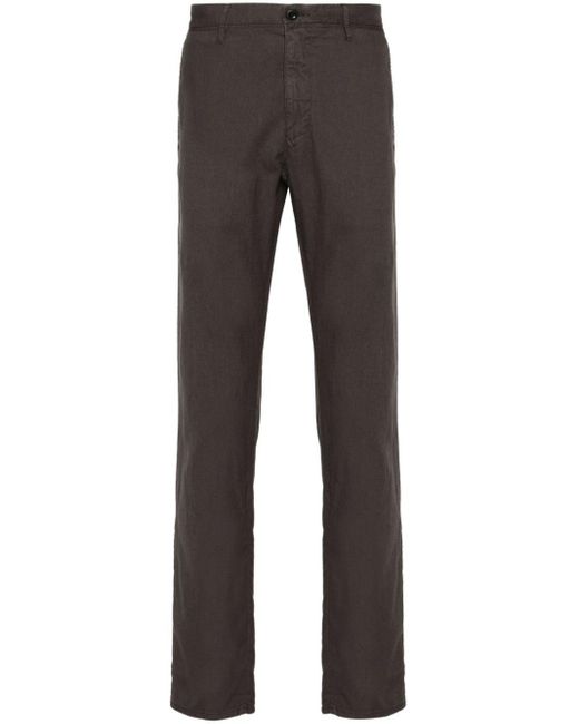 Pantalones con logo bordado Incotex de hombre de color Gray