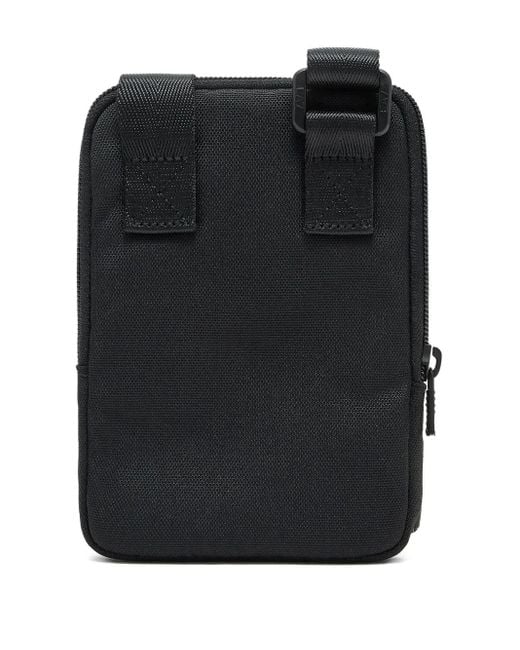 EA7 Black Logo-Print Shoulder Bag