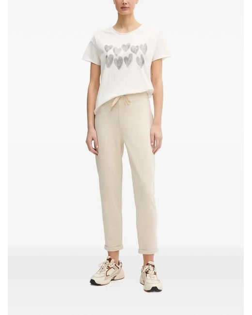 Joseph Ribkoff Natural Drawstring Trousers