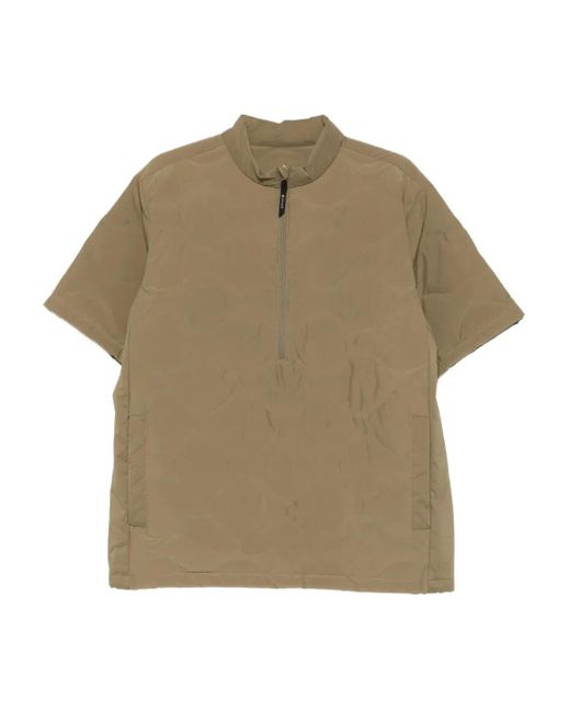 Snow Peak Green Pull Matelassé À Fermeture Zippée