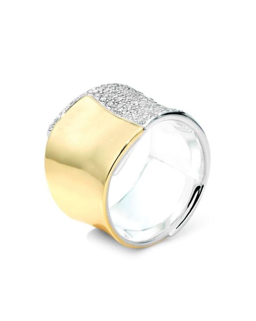 Ippolita White 18kt Yellow Gold Chimera Stardust Wide Band Ring