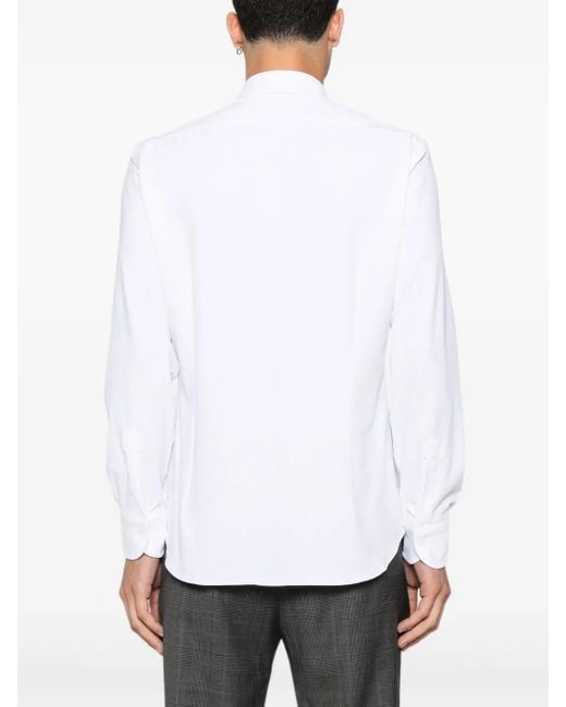 Mazzarelli White Long-Sleeve Shirt for men