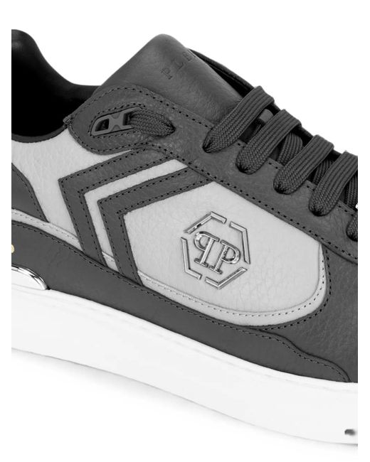 Philipp Plein White Low-Top Pit-$Top Deer Leather