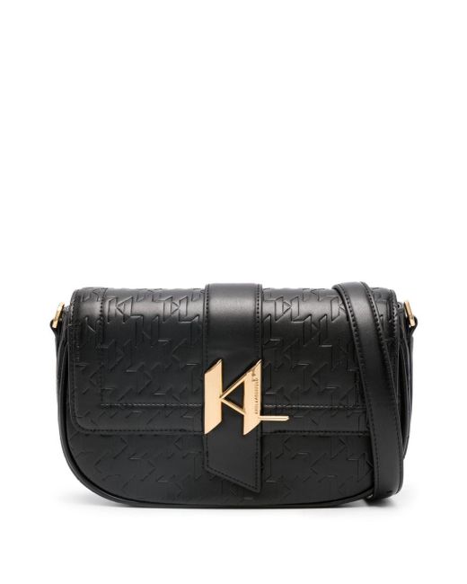 Karl Lagerfeld K/saddle Faux-leather Crossbody Bag in Black | Lyst