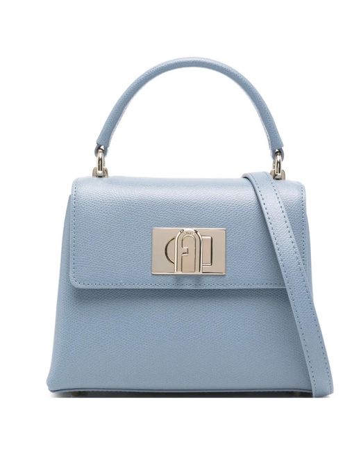 Furla Blue 1927 Logo-Plaque Tote Bag