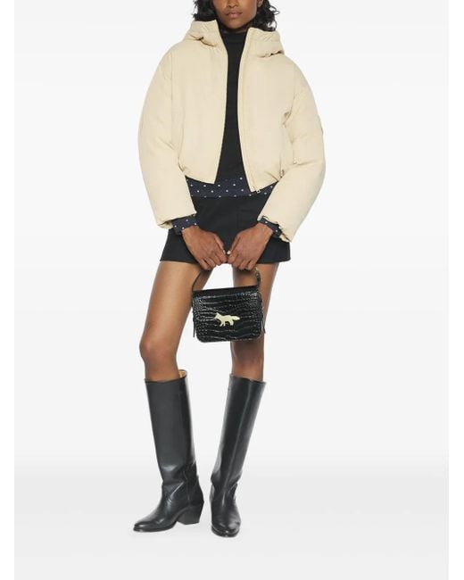 Maison Kitsuné Natural Zip-Up Puffer Jacket