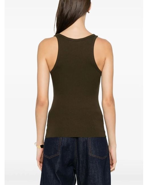 ÉTERNE Geribbelde Tanktop in het Brown
