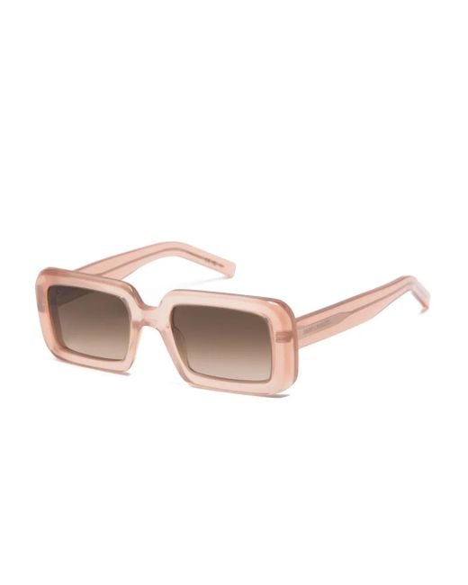 Saint Laurent Pink Sl534 Rectangle-Frame Sunglasses